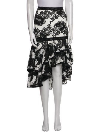 Alexis Lace Pattern Midi Length Skirt