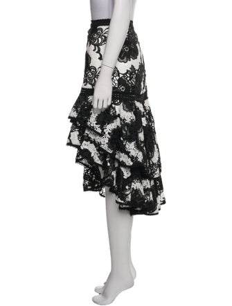 Alexis Lace Pattern Midi Length Skirt