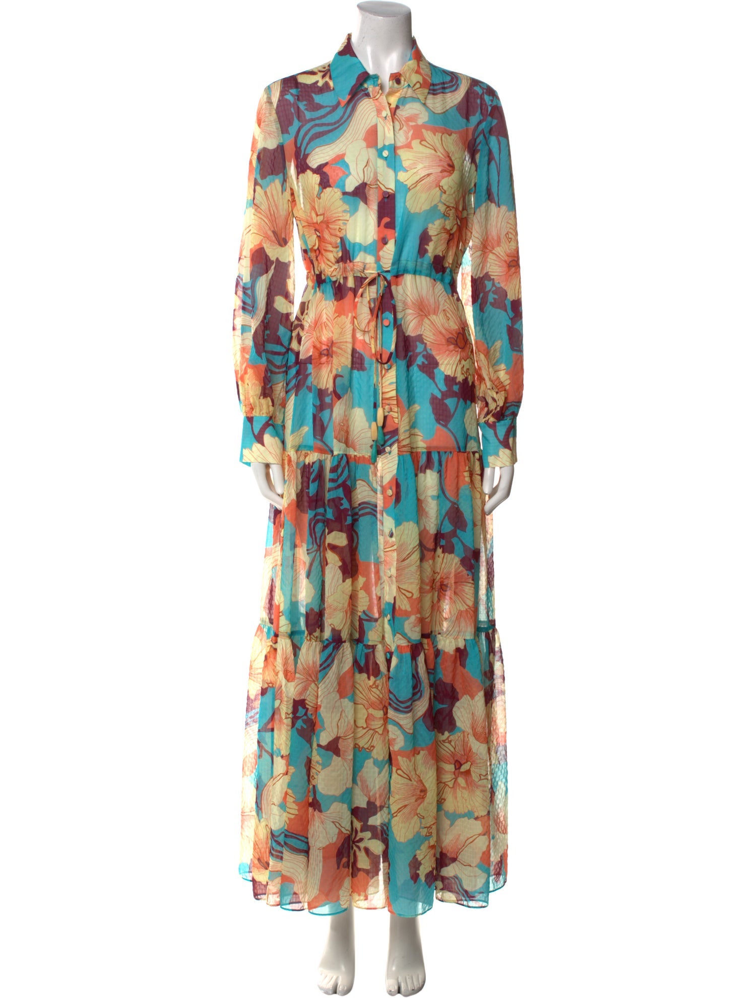 Alexis Floral Print Long Dress