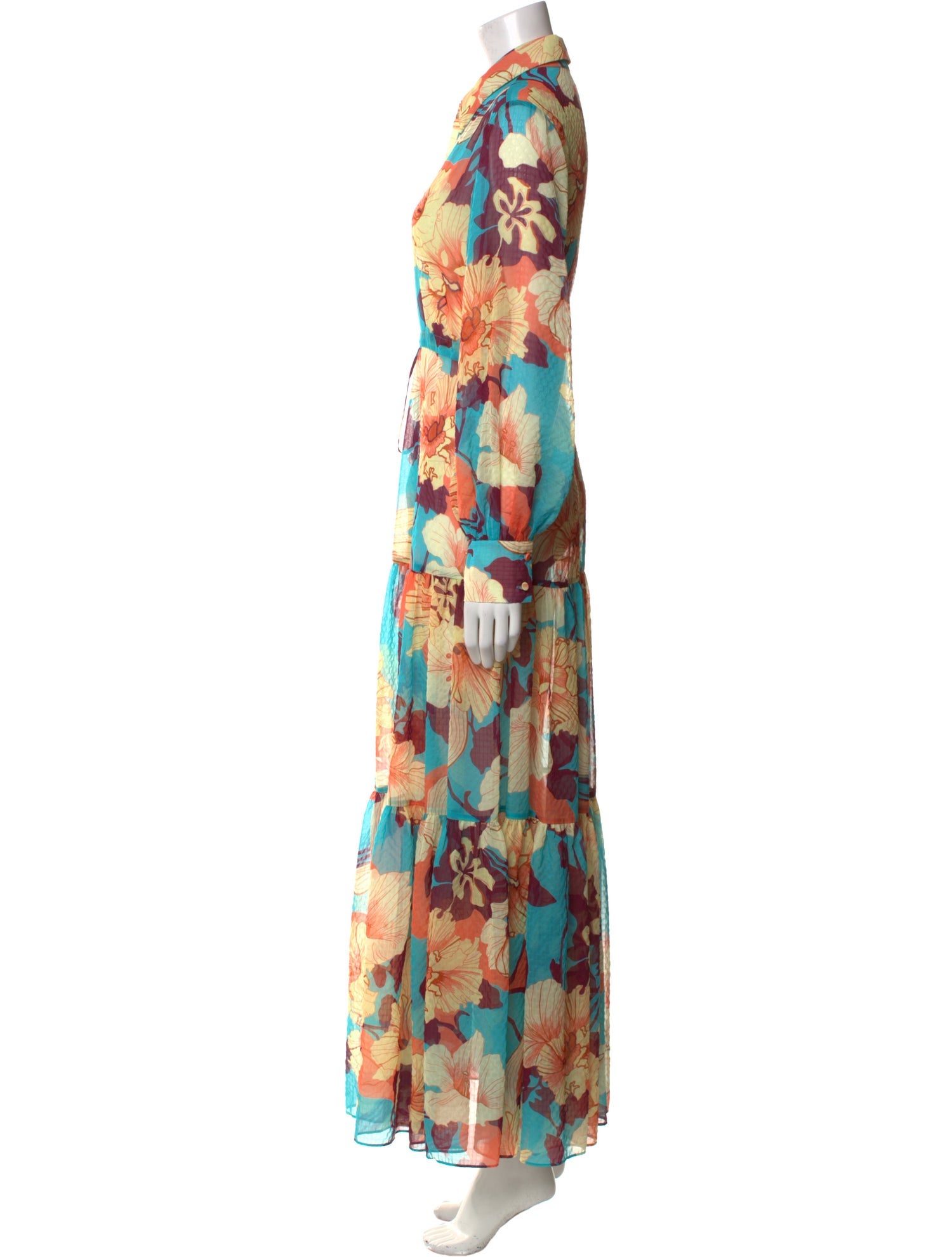 Alexis Floral Print Long Dress