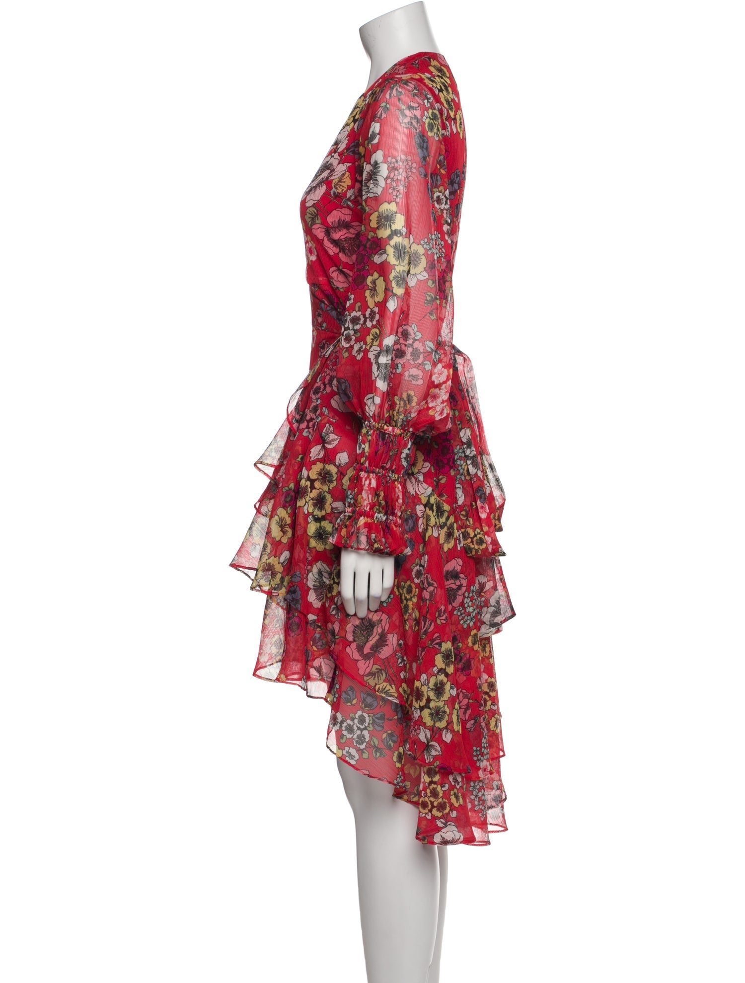 Alexis Floral Print Midi Length Dress