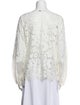 Alexis Lace Pattern Mock Neck Blouse