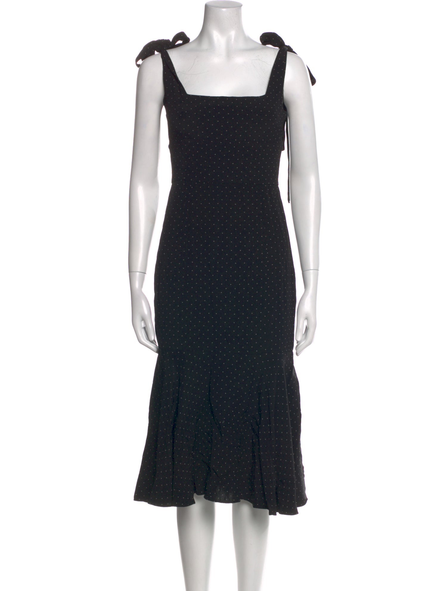 Alexis Polka Dot Print Midi Length Dress