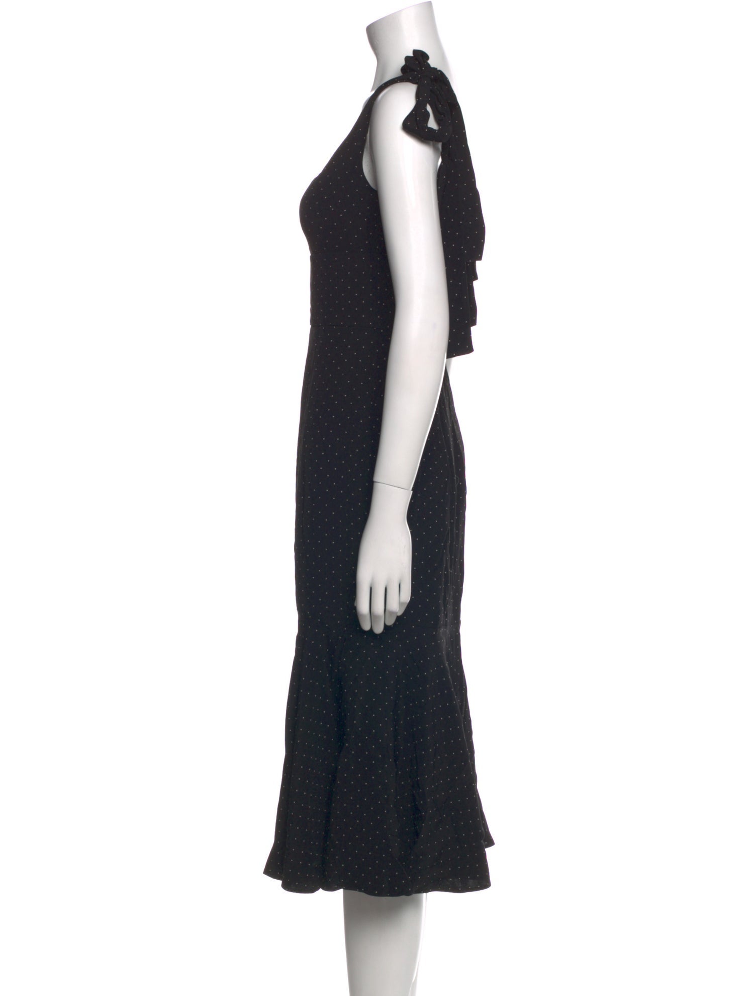 Alexis Polka Dot Print Midi Length Dress