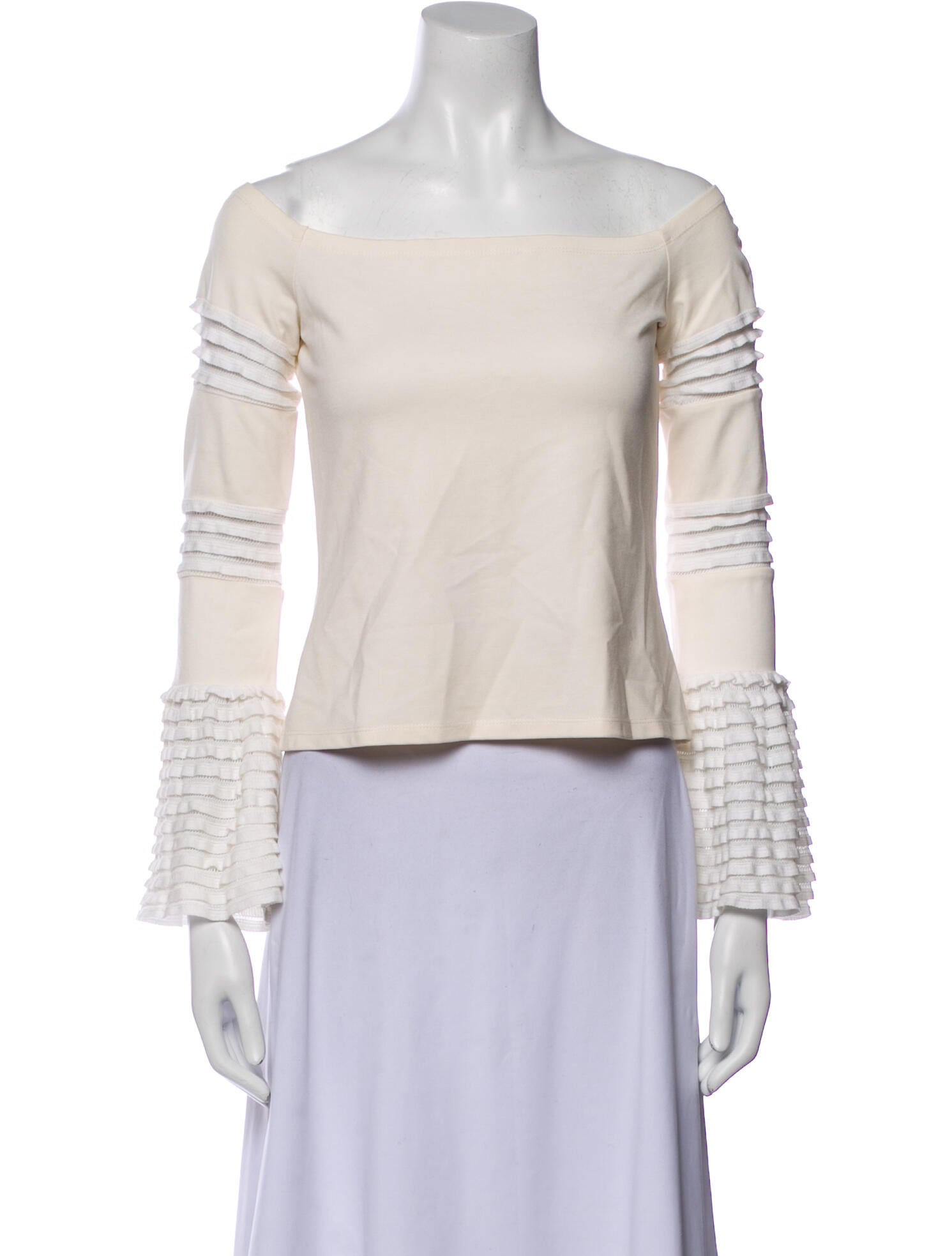 Alexis Off-The-Shoulder Long Sleeve Crop Top