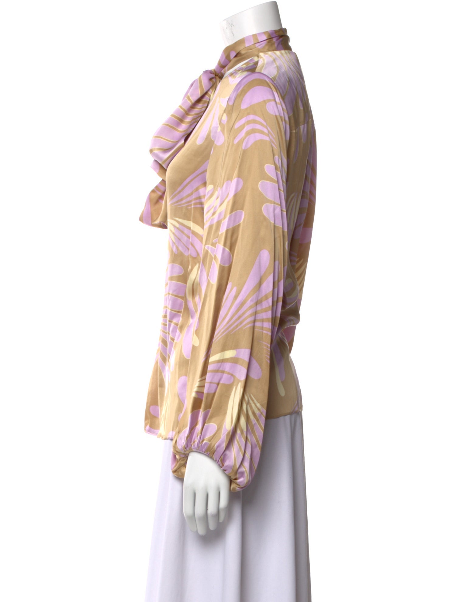 Alexis Printed Mock Neck Blouse w/ Tags