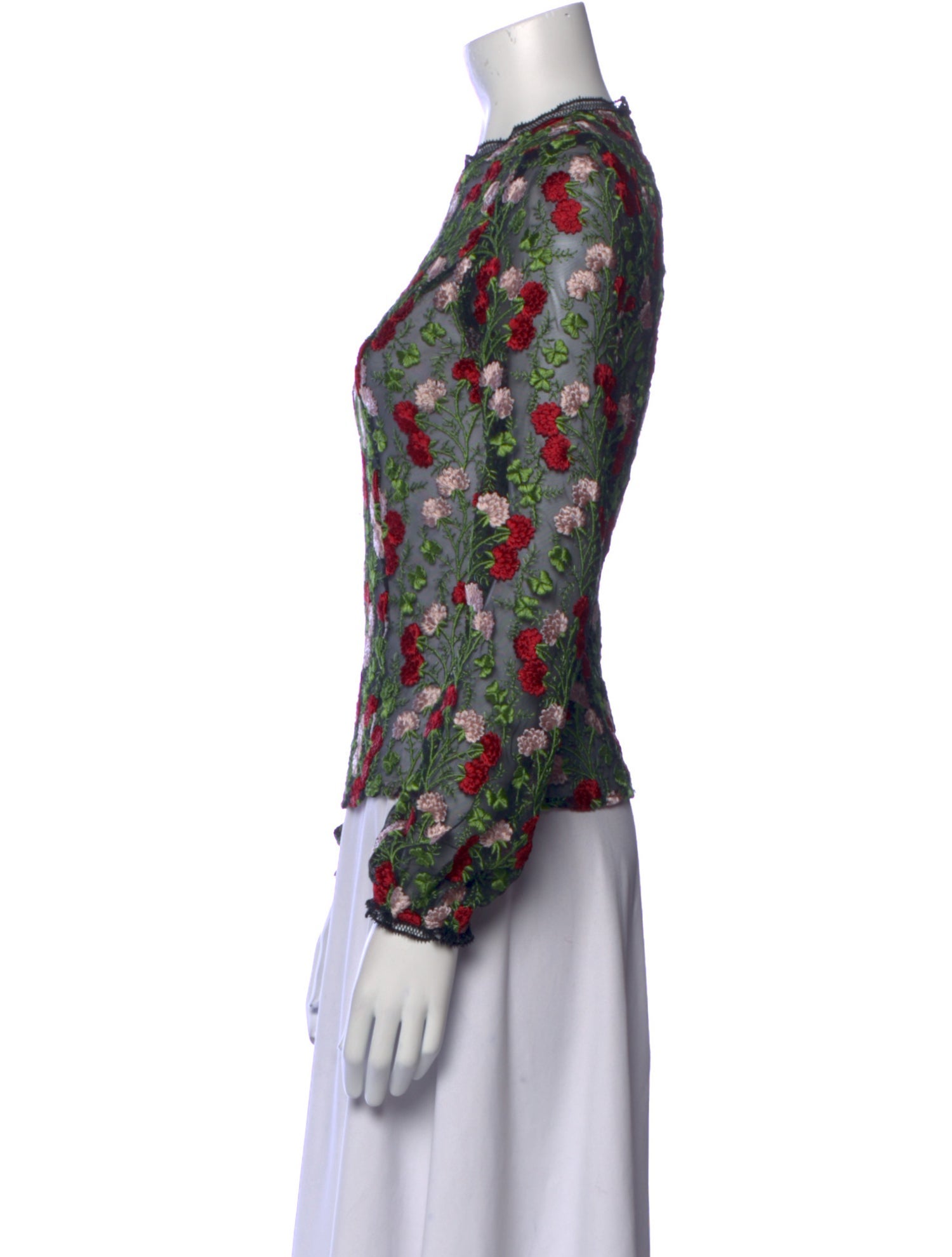 Alexis Floral Print Crew Neck Blouse