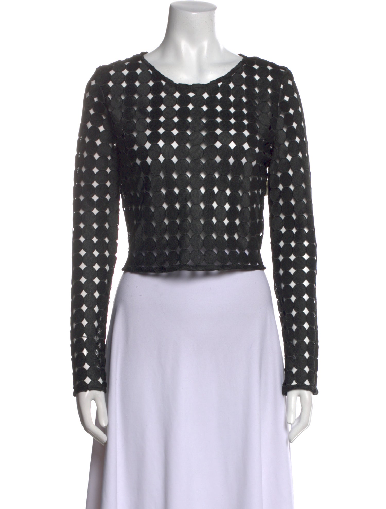 Alexis Scoop Neck Long Sleeve Crop Top