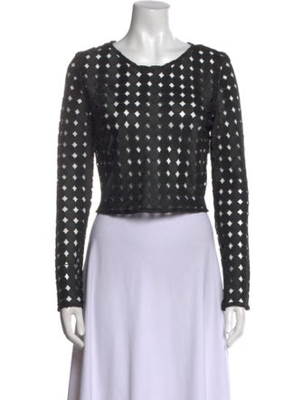 Alexis Scoop Neck Long Sleeve Crop Top