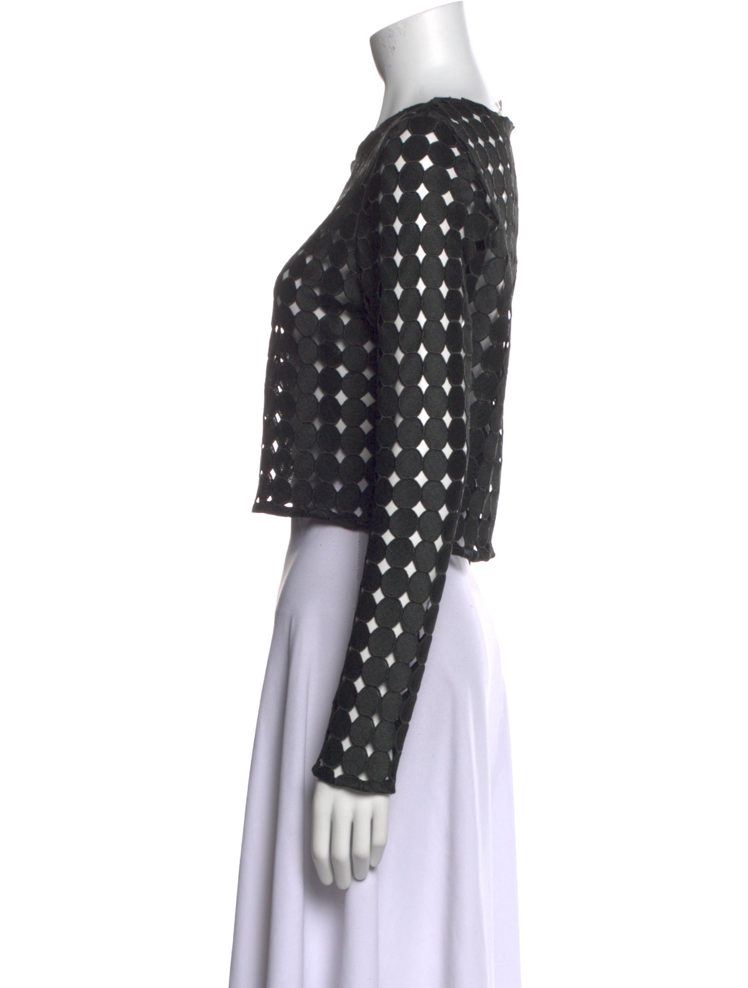 Alexis Scoop Neck Long Sleeve Crop Top