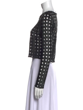 Alexis Scoop Neck Long Sleeve Crop Top