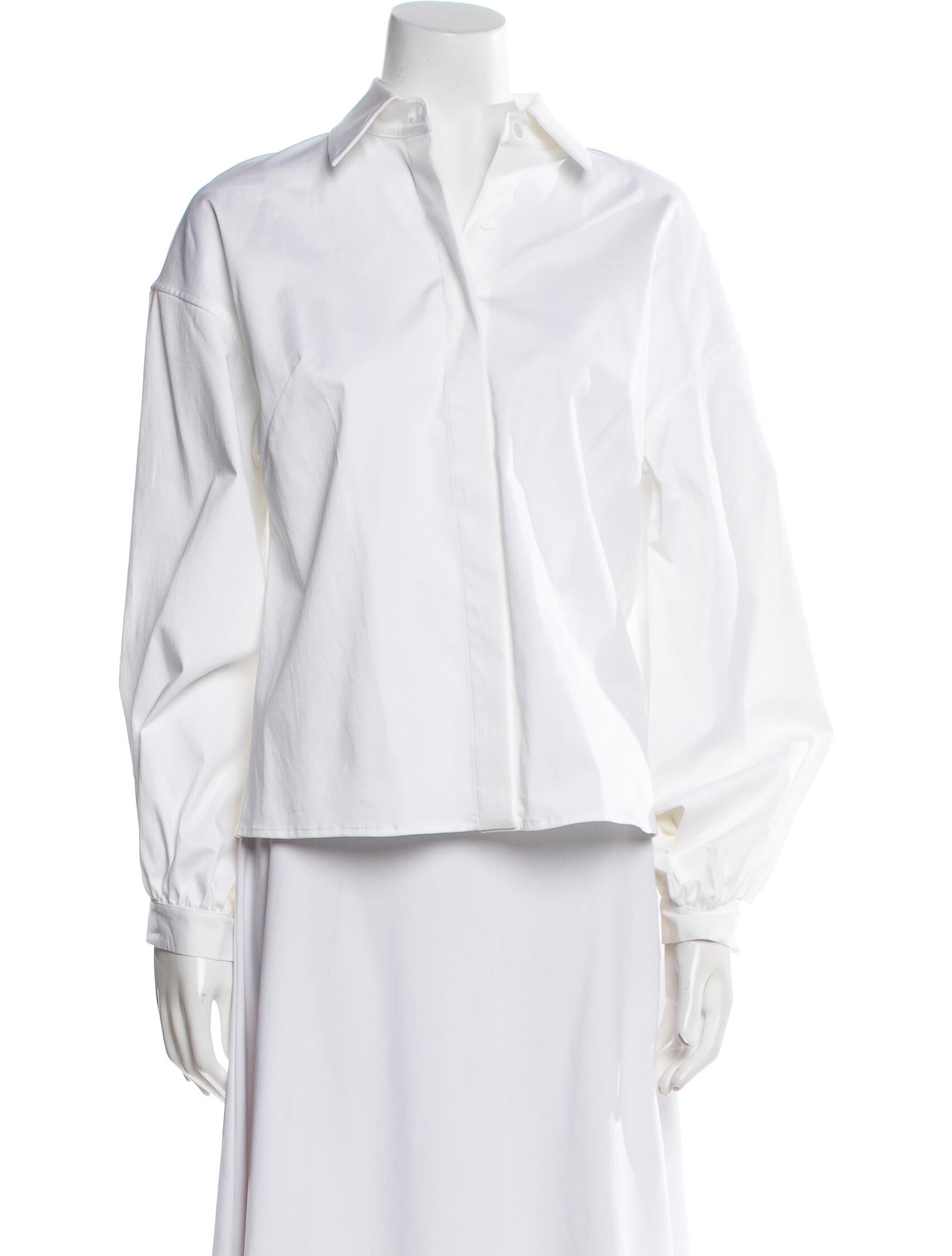 Alexis V-Neck Long Sleeve Button-Up Top w/ Tags