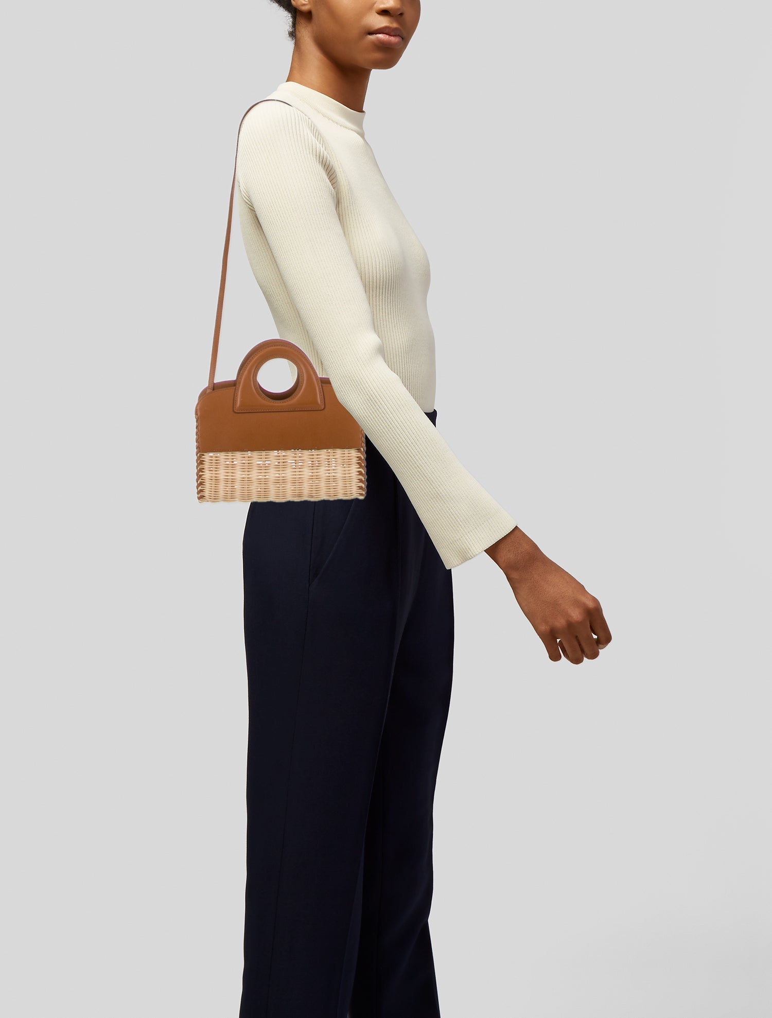 Alexis Wicker Top Handle Bag