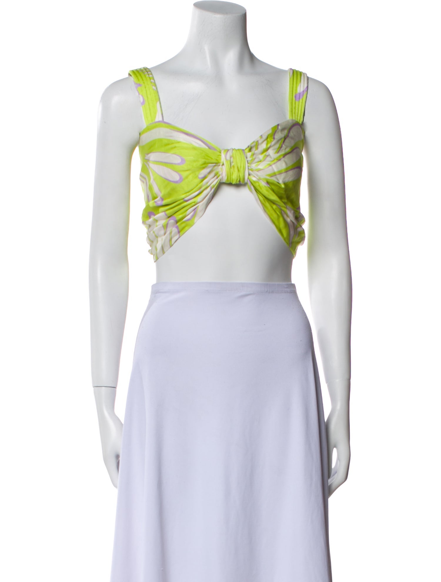 Alexis Printed Square Neckline Crop Top