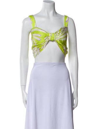 Alexis Printed Square Neckline Crop Top