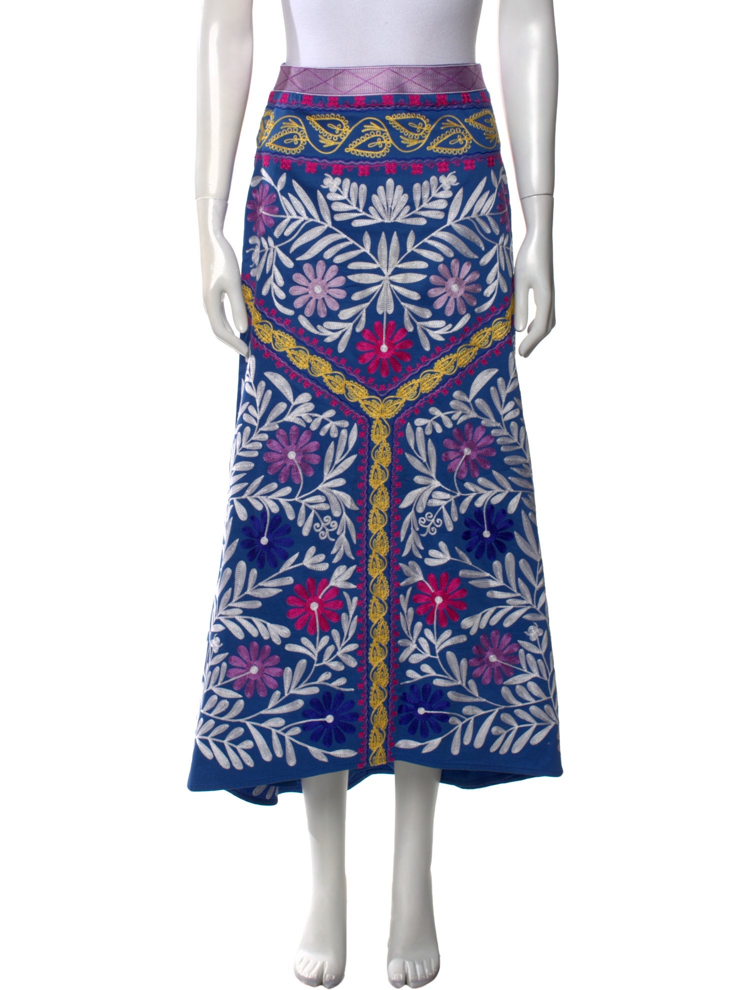 Alexis Floral Print Midi Length Skirt