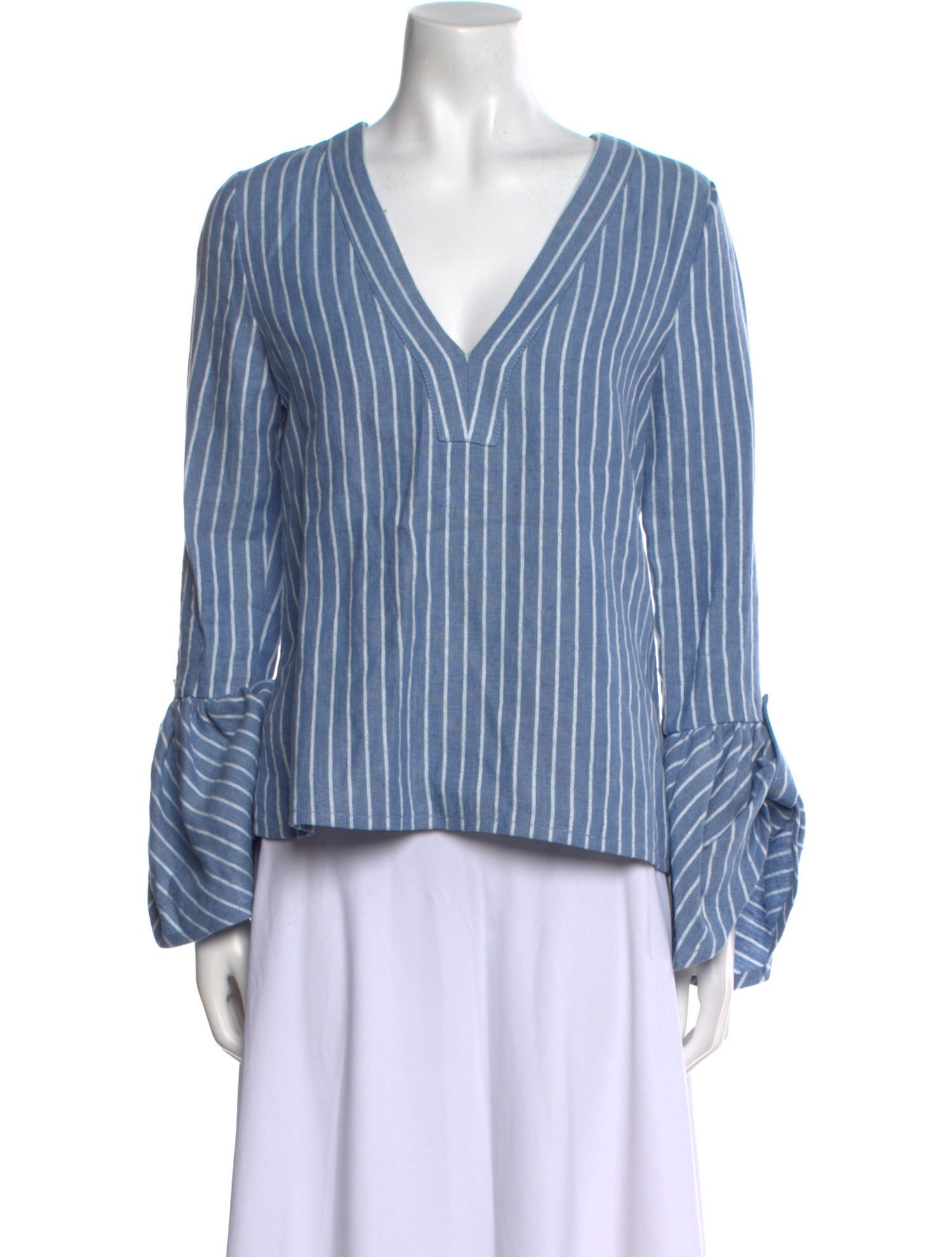 Alexis Linen Striped Blouse