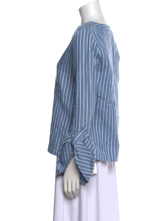 Alexis Linen Striped Blouse