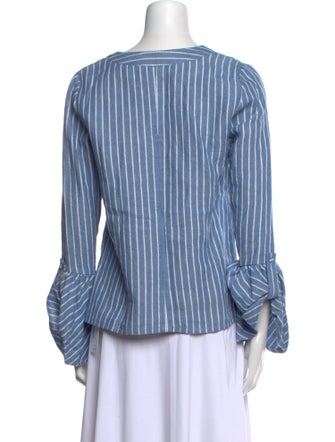Alexis Linen Striped Blouse