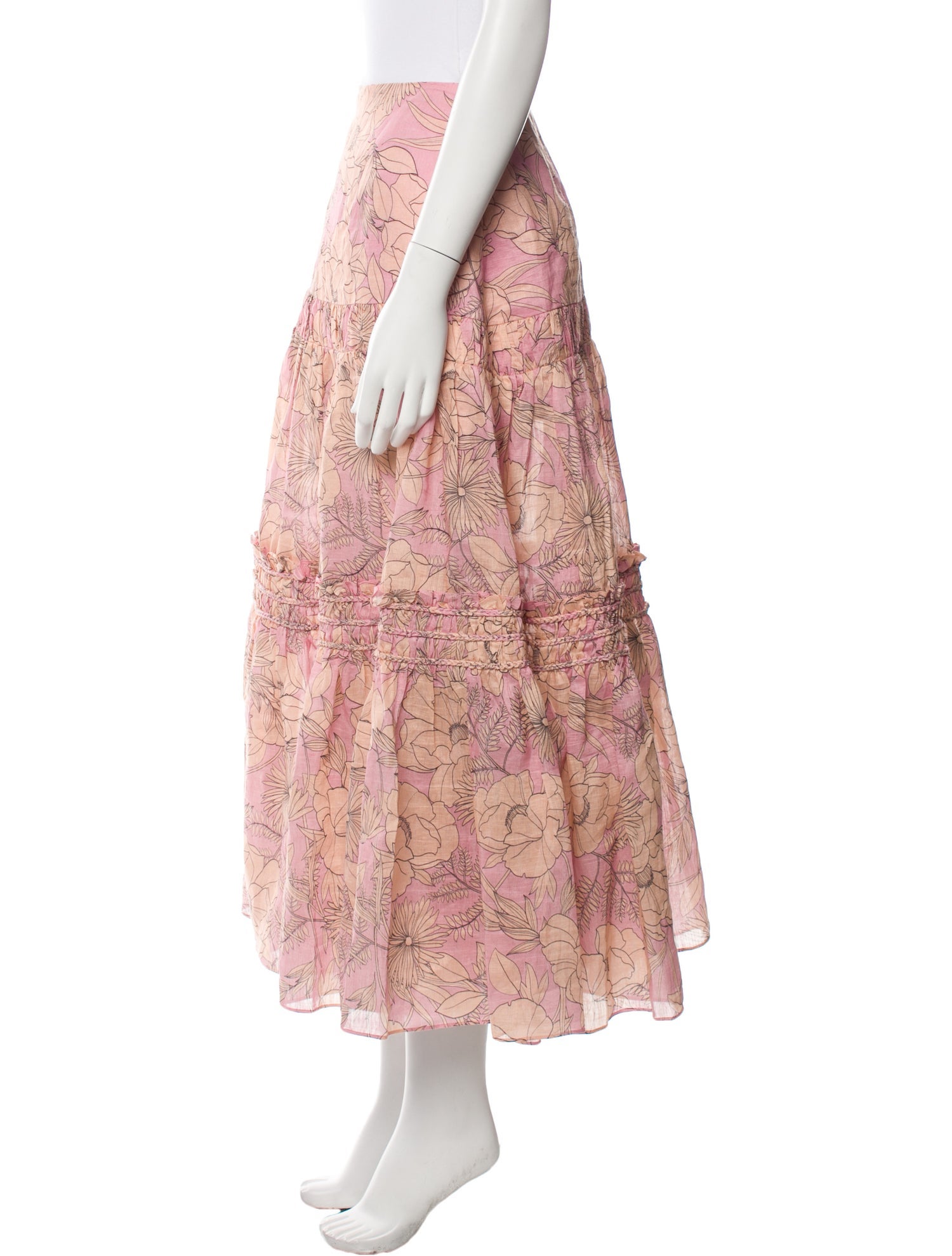 Alexis Printed Midi Length Skirt