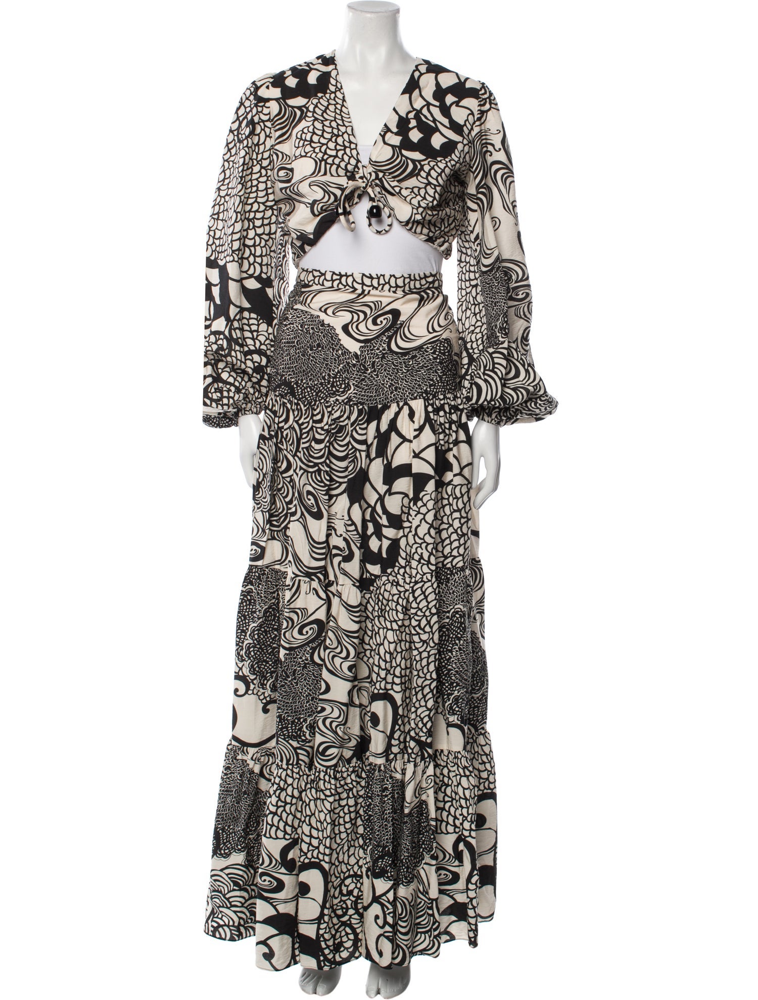 Alexis Printed Ruffle Embellishment Skirt Set