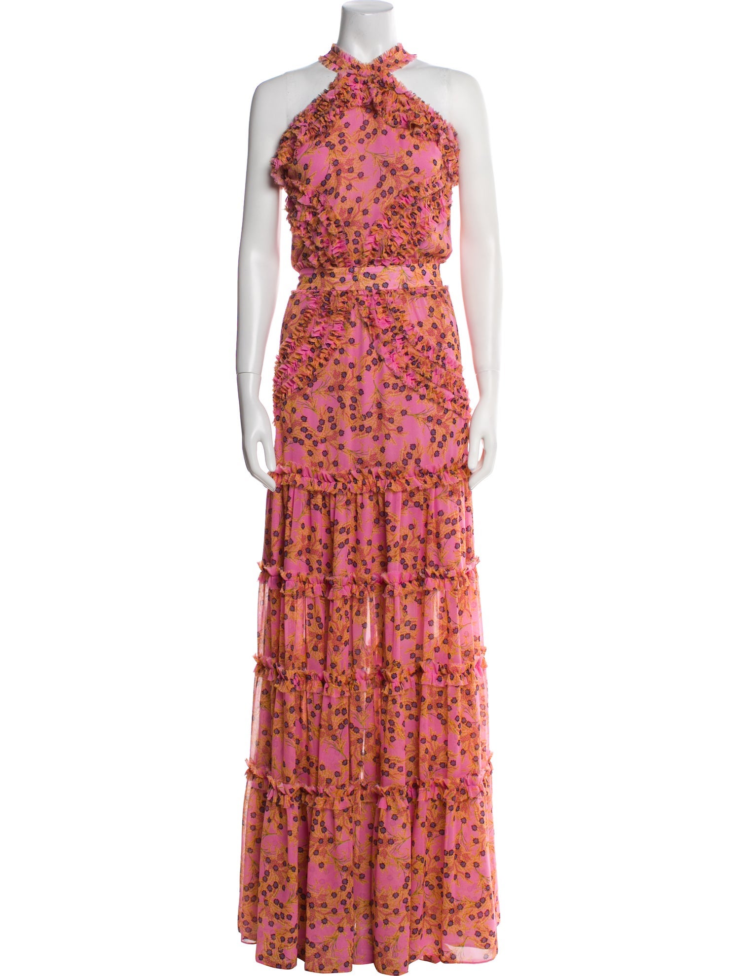 Alexis Floral Print Long Dress