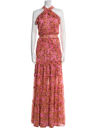 Alexis Floral Print Long Dress