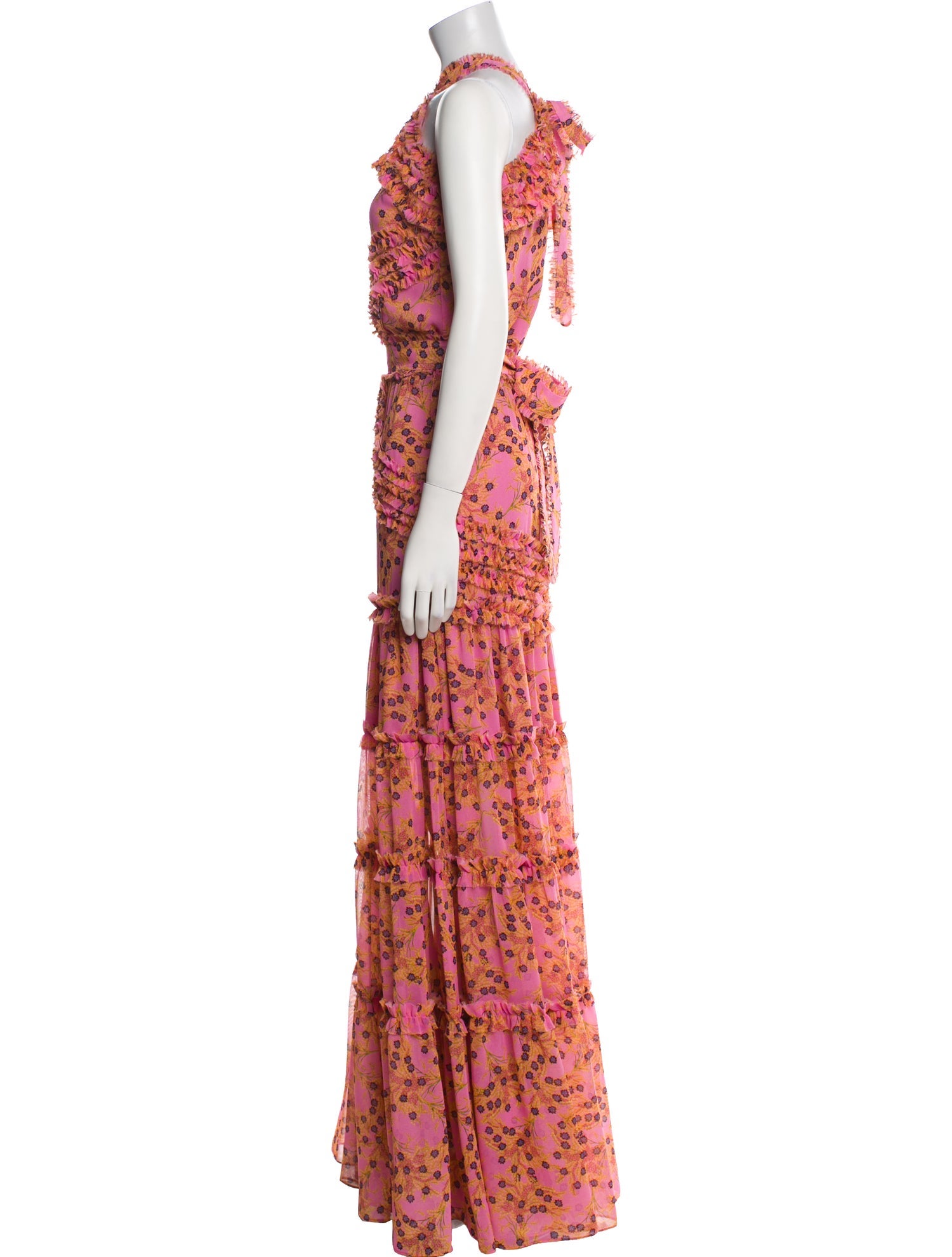 Alexis Floral Print Long Dress