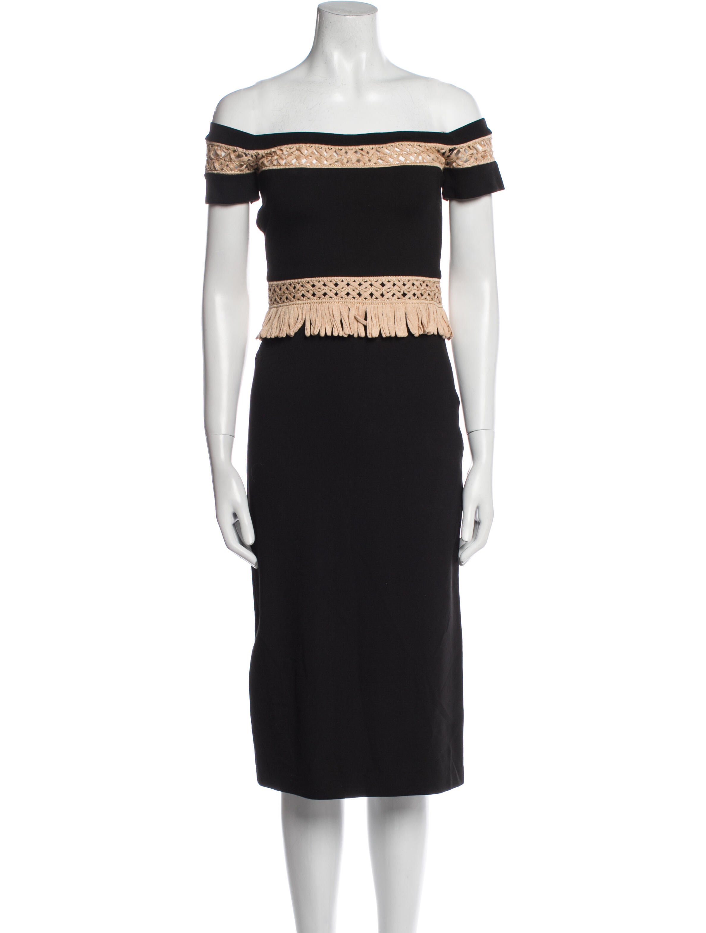 Alexis Striped Midi Length Dress