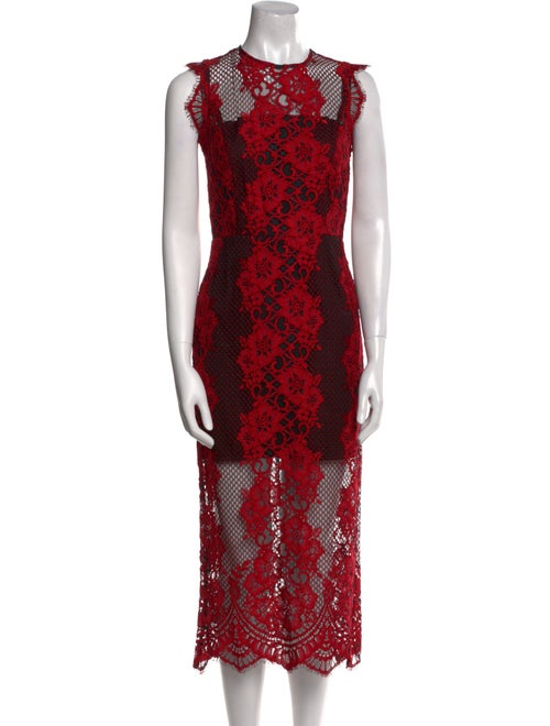 Alexis Lace Pattern Midi Length Dress