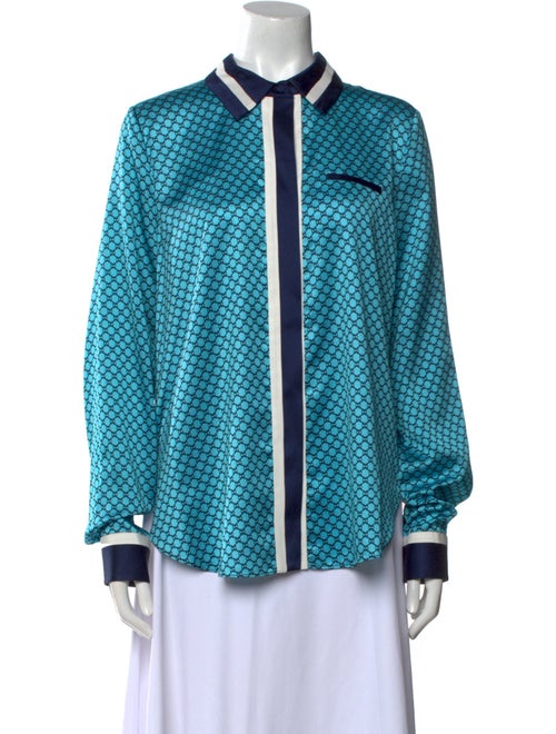 Alexis Printed Long Sleeve Button-Up Top