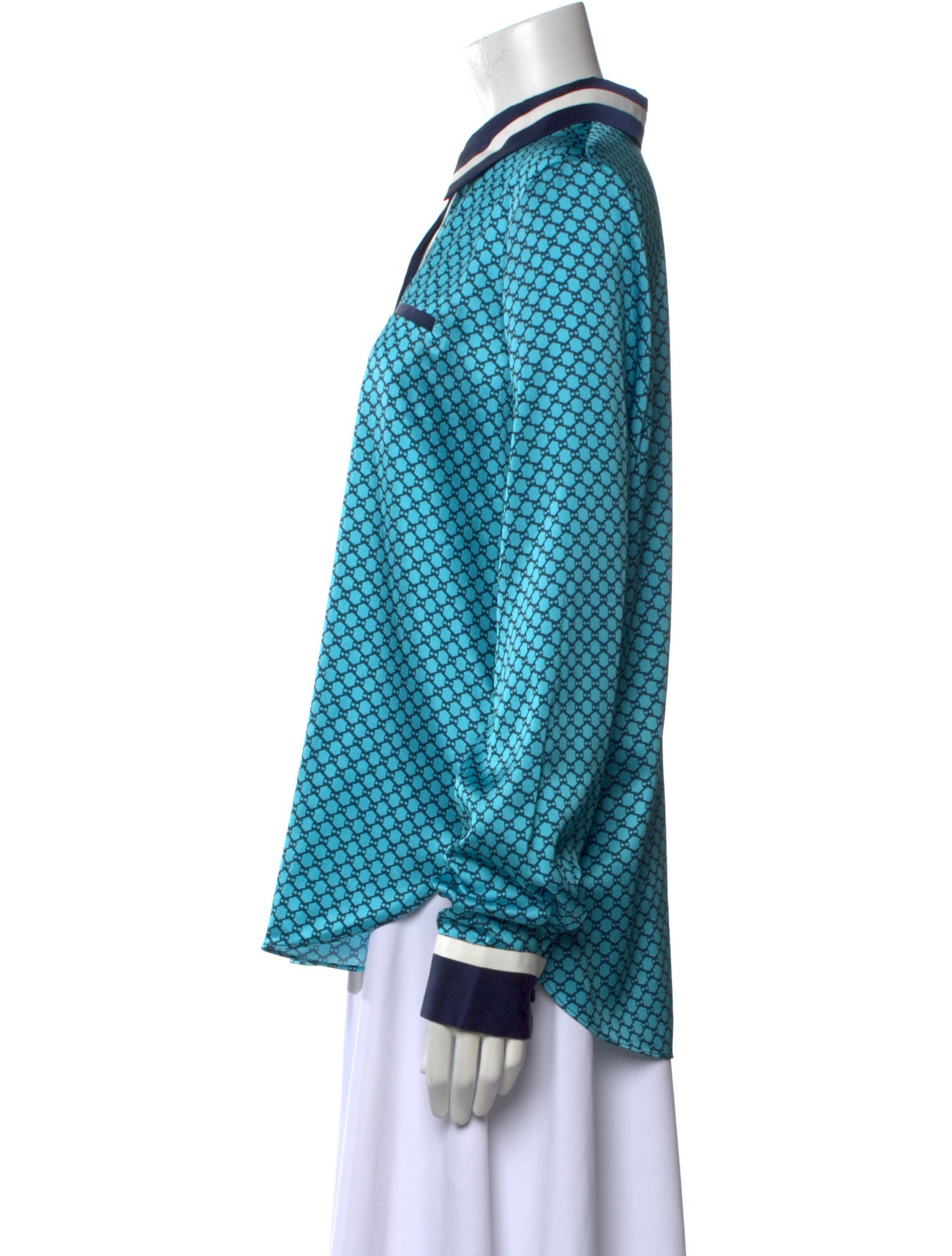 Alexis Printed Long Sleeve Button-Up Top