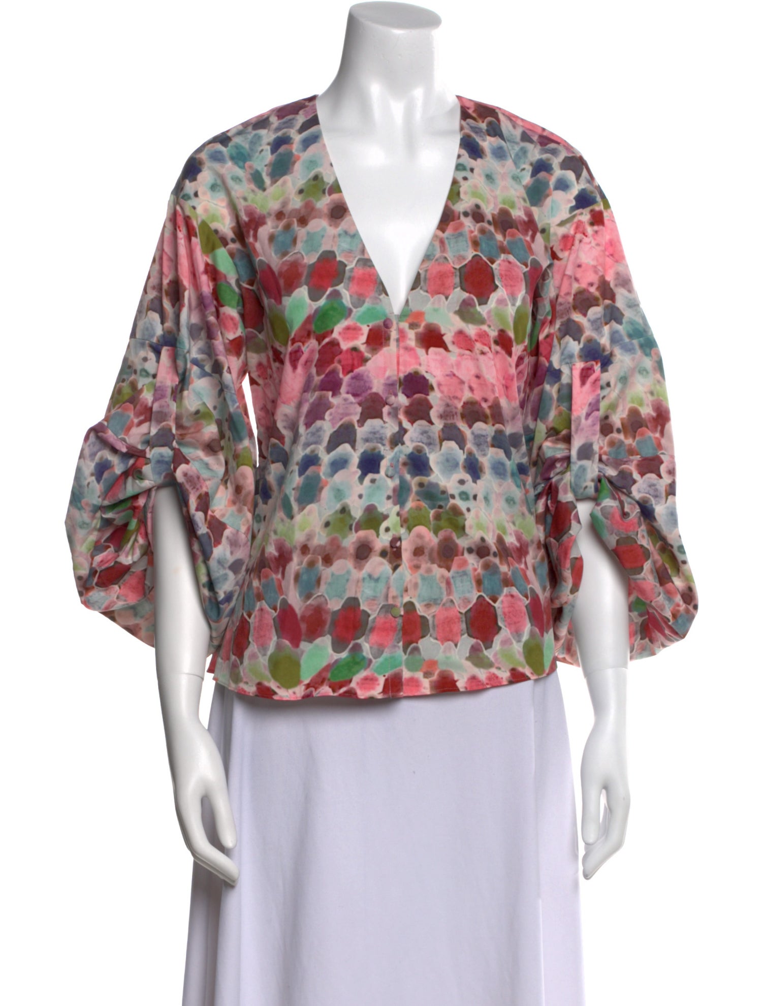 Alexis Printed V-Neck Blouse