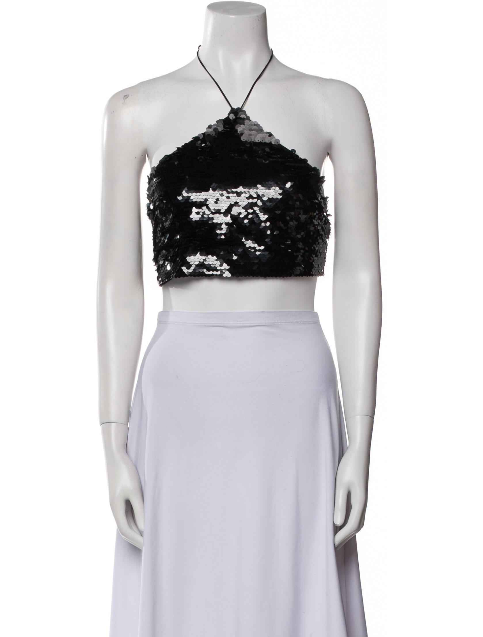 Alexis Halterneck Sleeveless Crop Top