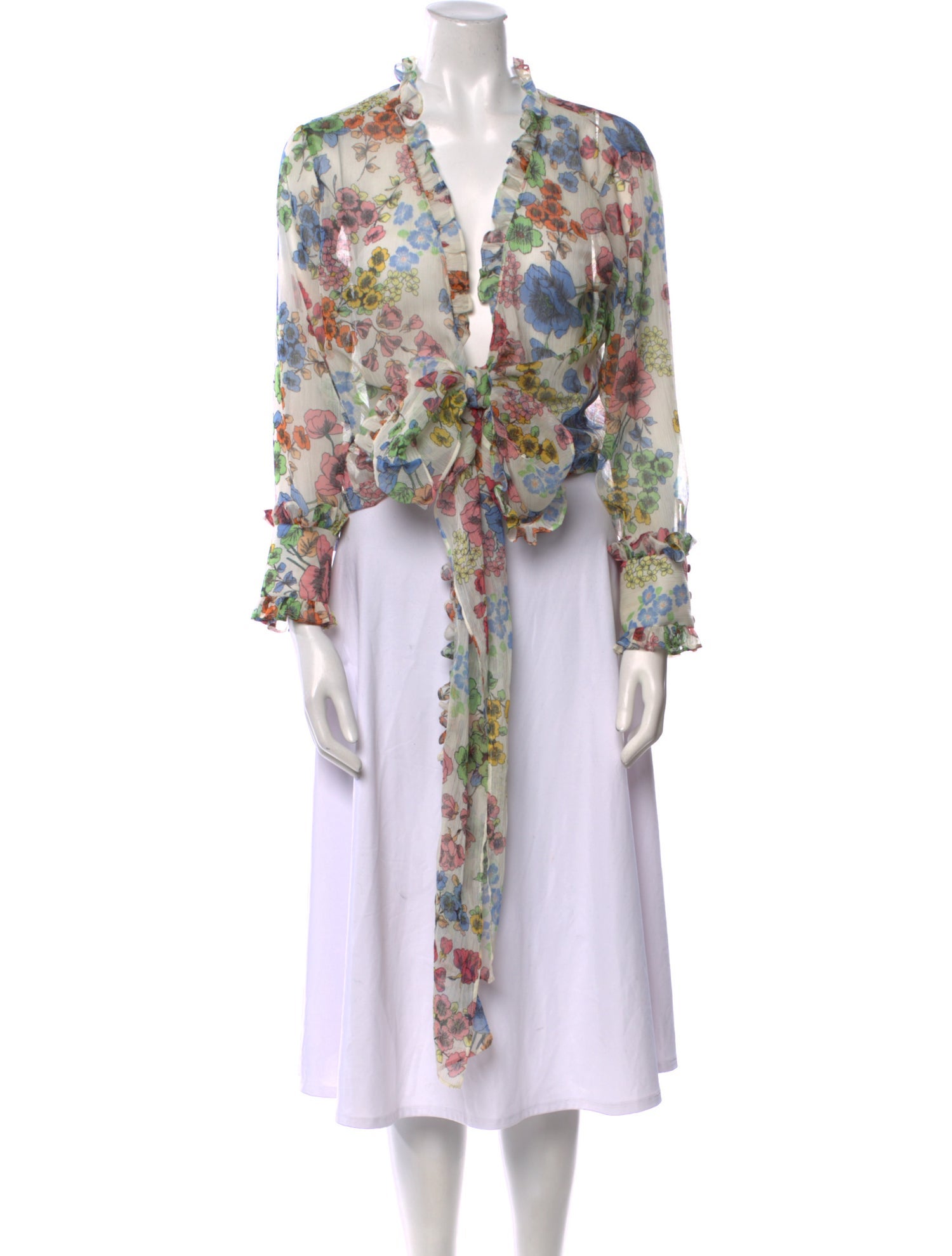 Alexis Floral Print V-Neck Blouse