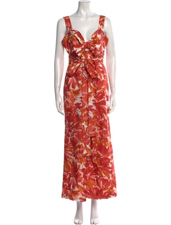 Alexis Floral Print Square Neckline Jumpsuit