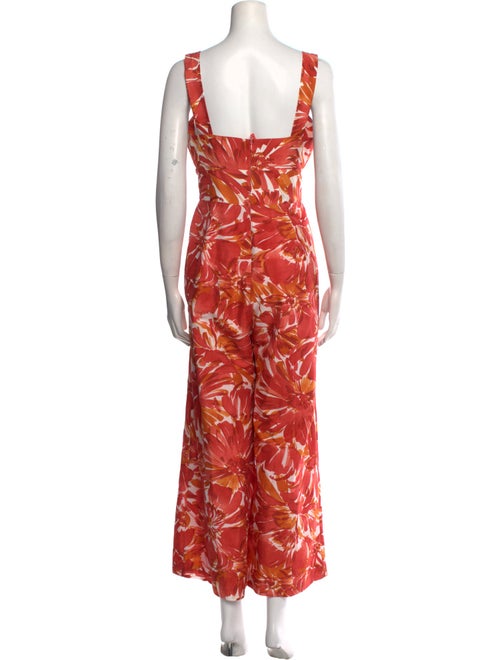 Alexis Floral Print Square Neckline Jumpsuit
