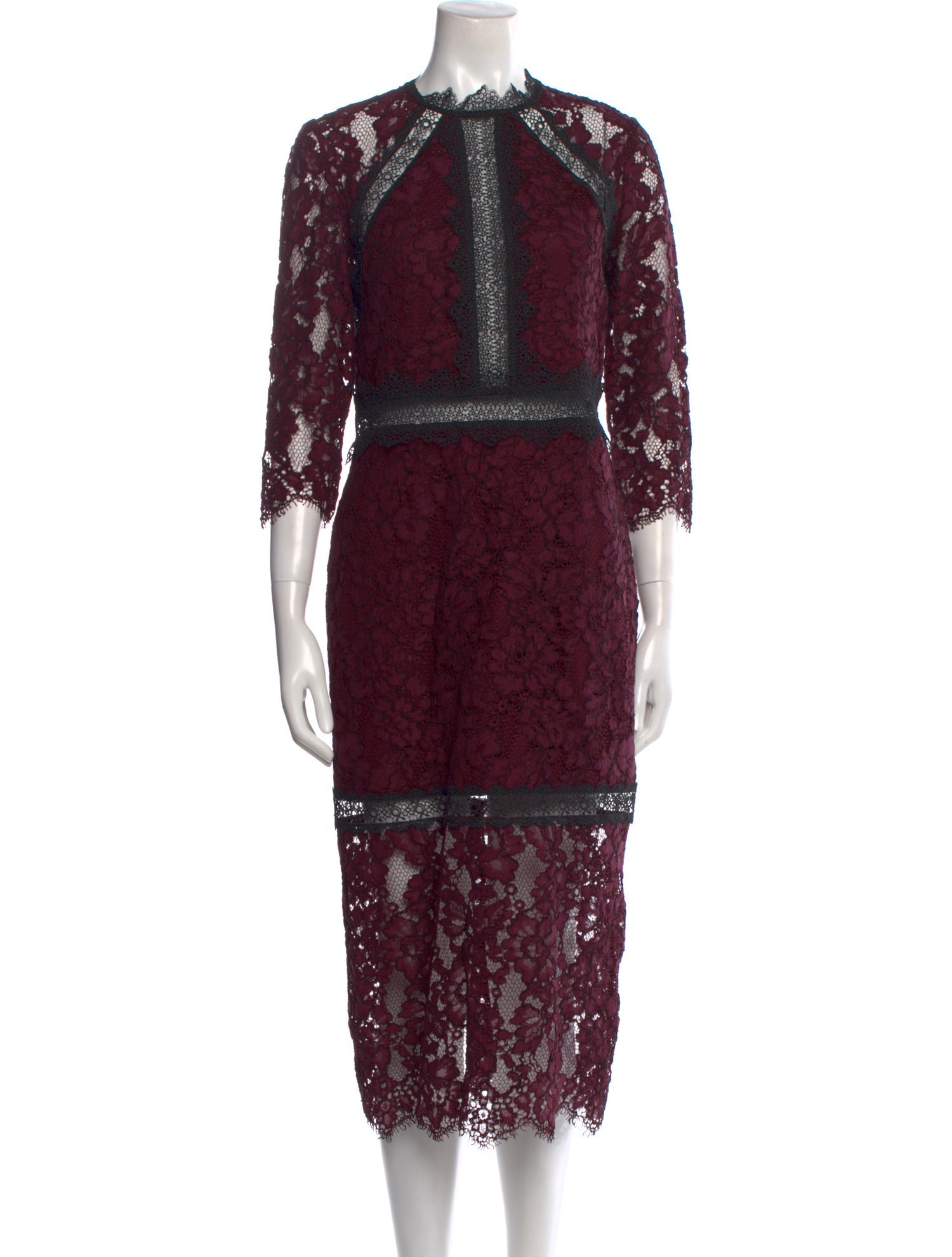 Alexis Lace Pattern Midi Length Dress w/ Tags