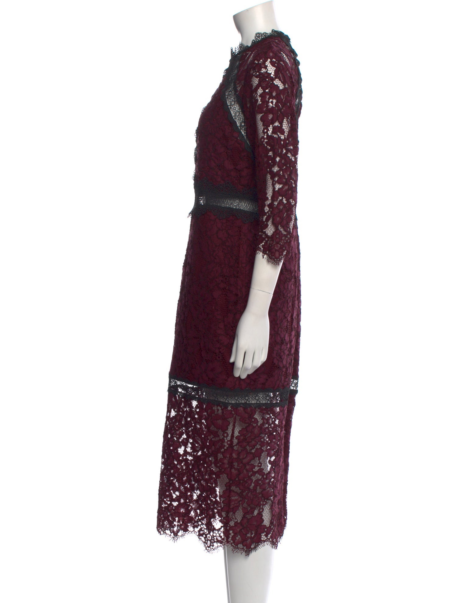 Alexis Lace Pattern Midi Length Dress w/ Tags