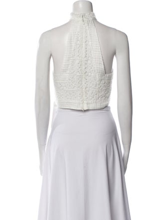 Alexis Mock Neck Sleeveless Crop Top