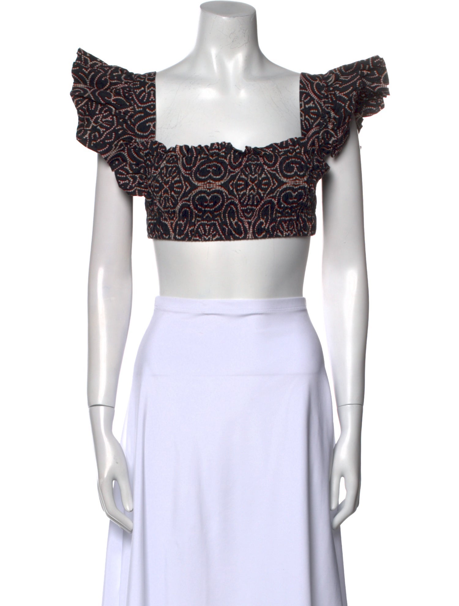Alexis Linen Printed Crop Top