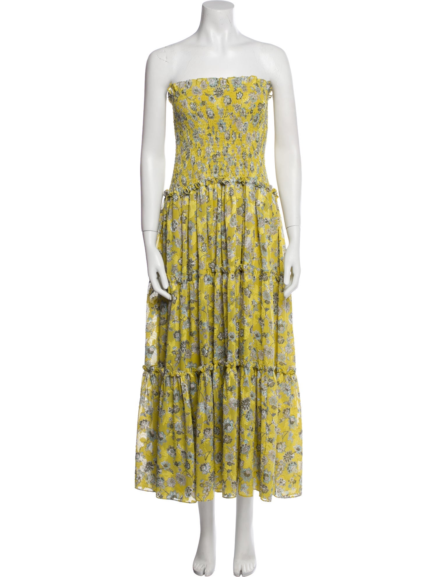 Alexis Floral Print Midi Length Dress