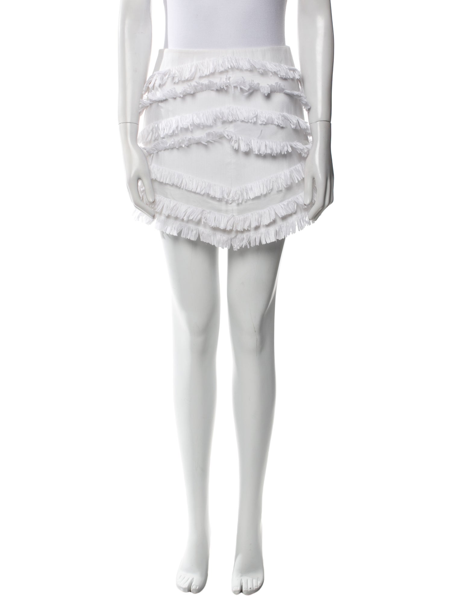 Alexis Fringe Trim Accent Mini Skirt