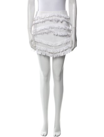 Alexis Fringe Trim Accent Mini Skirt