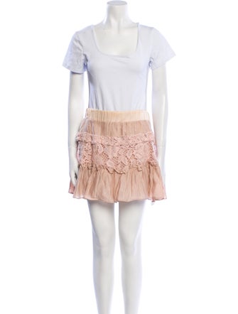 Alexis Lace Pattern Ruffle Embellishment Skirt Set
