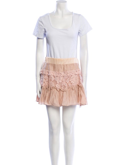 Alexis Lace Pattern Ruffle Embellishment Skirt Set