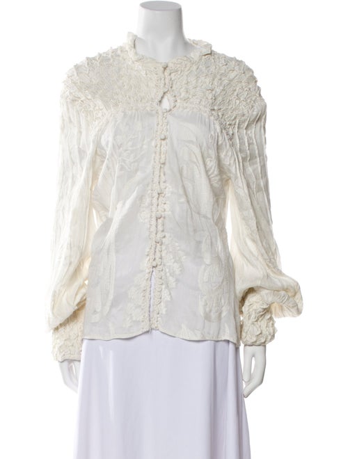 Alexis Mock Neck Long Sleeve Blouse