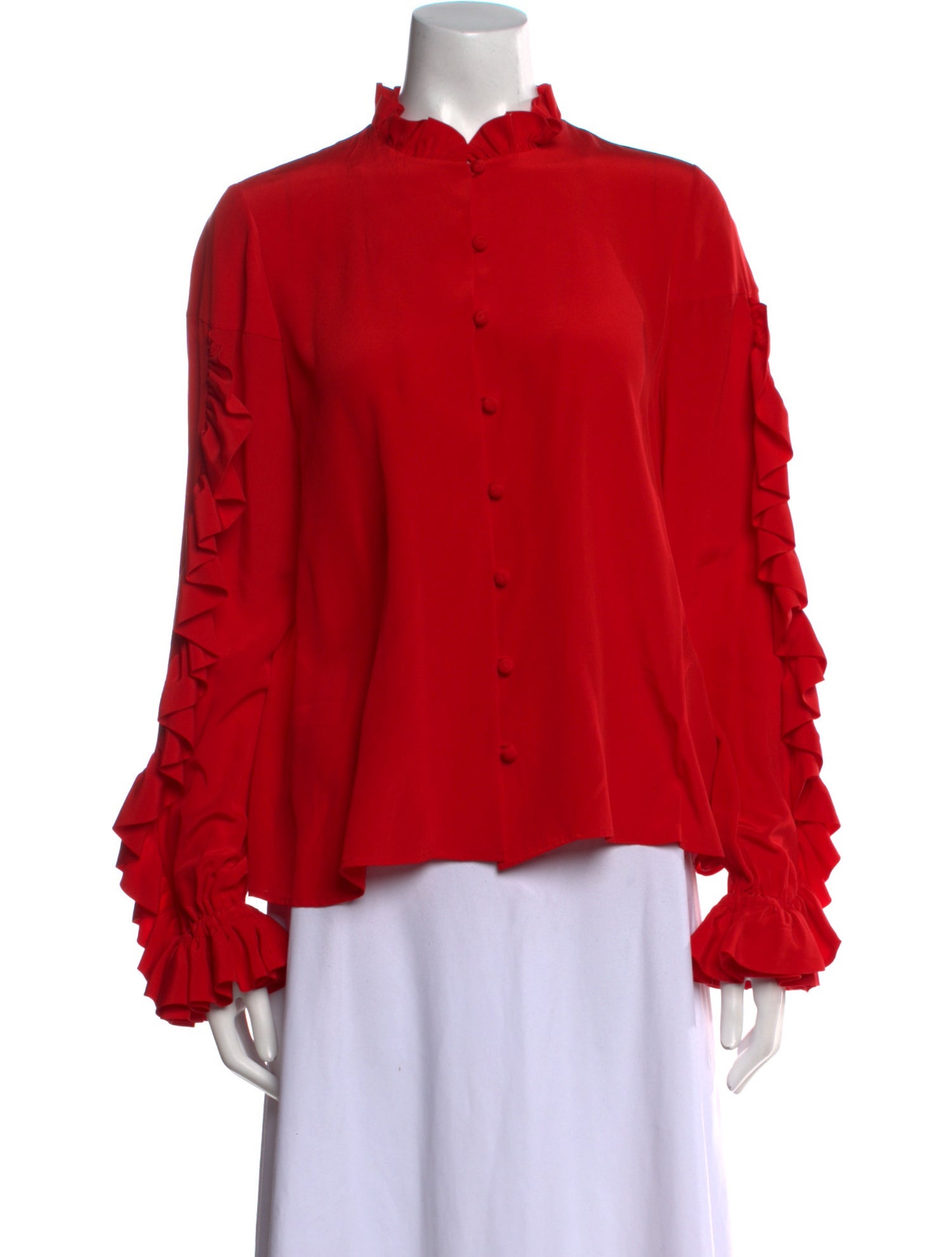 Alexis Silk Mock Neck Blouse