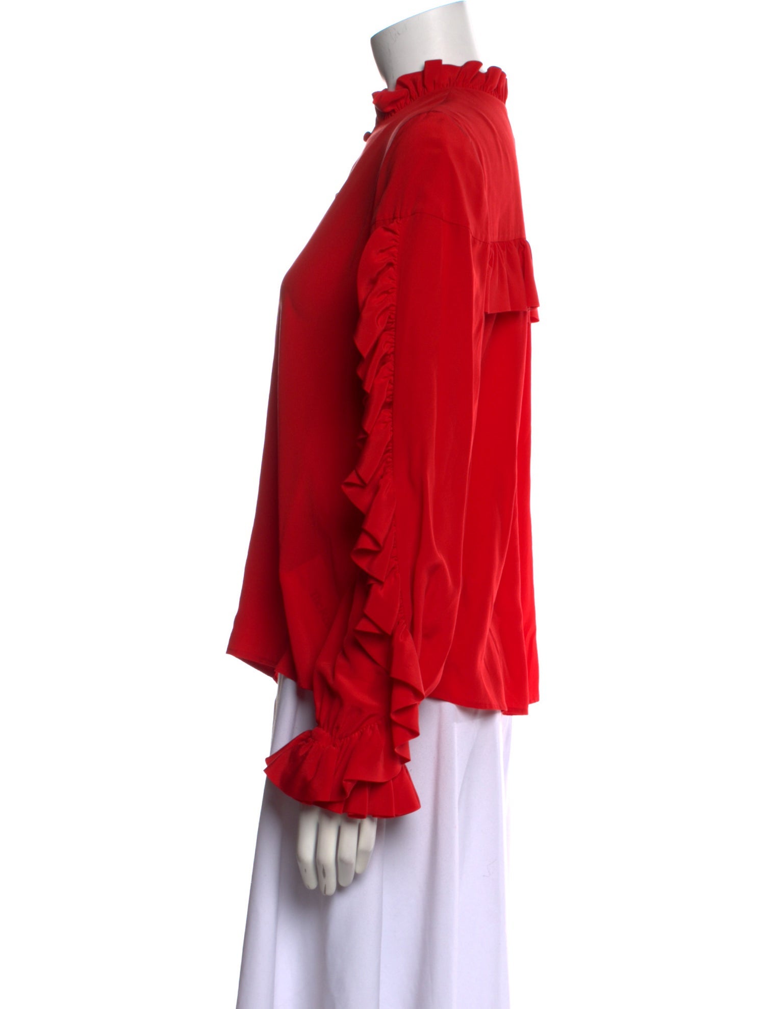 Alexis Silk Mock Neck Blouse