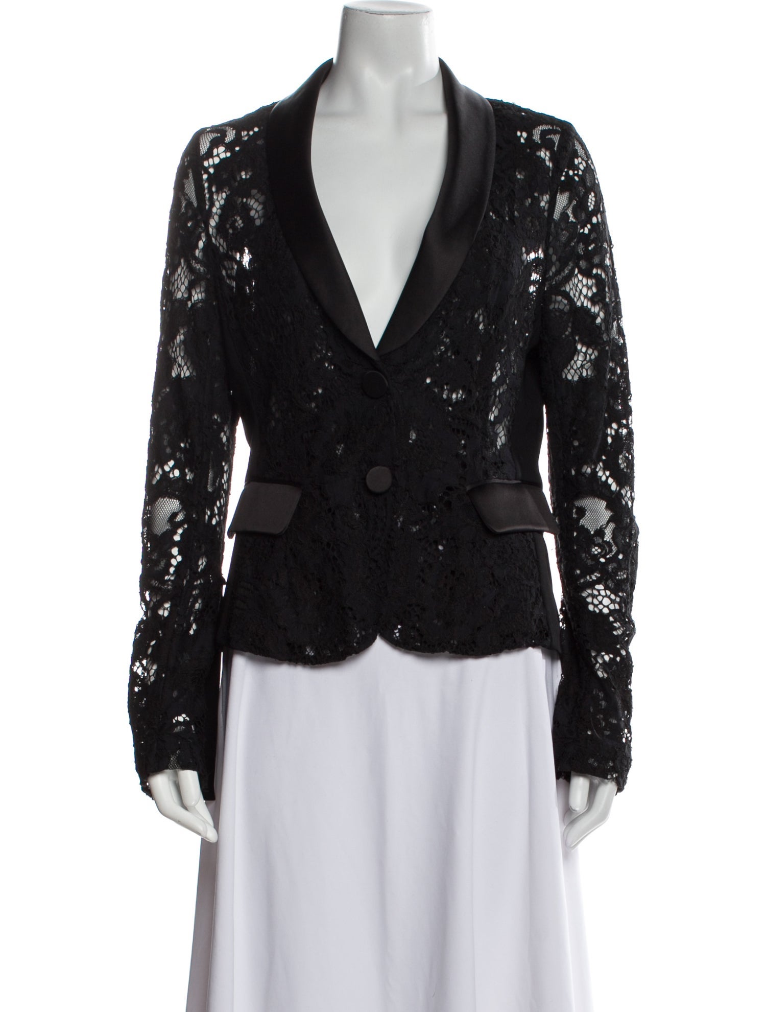 Alexis Nylon Lace Pattern Blazer